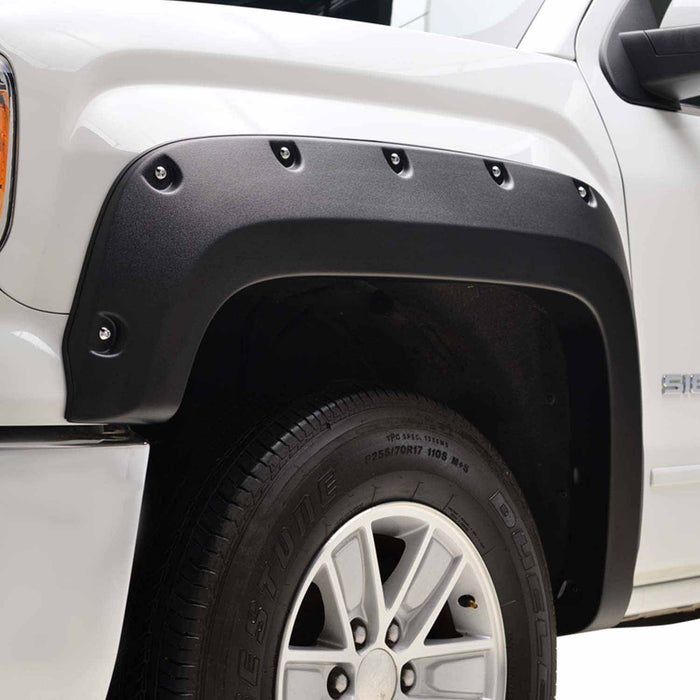 TrailFX PFFG3004T 2 Inch Tire Coverage Textured Black ABS Plastic Set of 4 - Truck Part Superstore