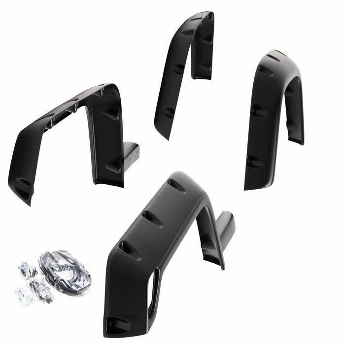 TrailFX PFFJ3001T 2 In Tire Coverage Flat Style Textured Black ABS Plastic Without LED Lights Set - Truck Part Superstore