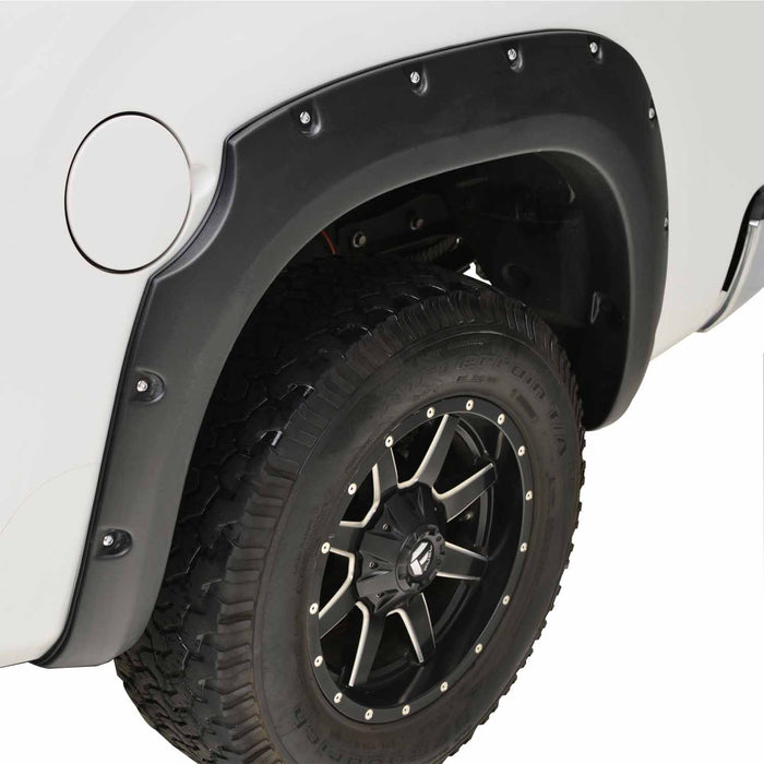 TrailFX PFFT3001T 2 Inch Tire Coverage Textured Black ABS Plastic Set of 4 - Truck Part Superstore
