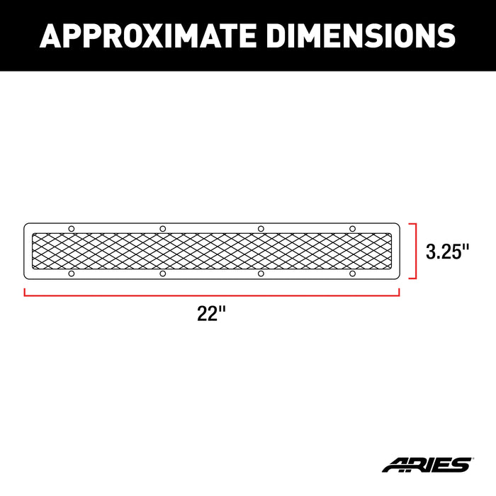 ARIES PJ20MB ARIES PJ20MB Pro Series 20-Inch Black Steel Grille Guard Light Bar Cover Plate - Truck Part Superstore