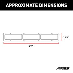 ARIES PJ20OB ARIES PJ20OB Pro Series 20-Inch Black Steel Grille Guard Light Bar Cover Plate - Truck Part Superstore