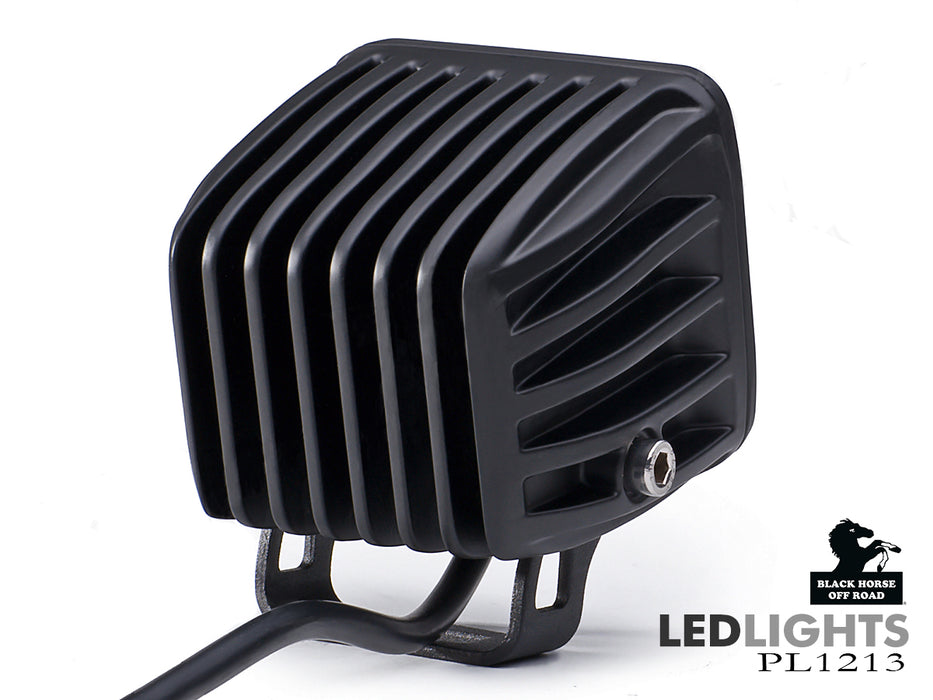 Black Horse Off Road PL1213 Clear Aluminum with Wiring kit and a switch - Truck Part Superstore