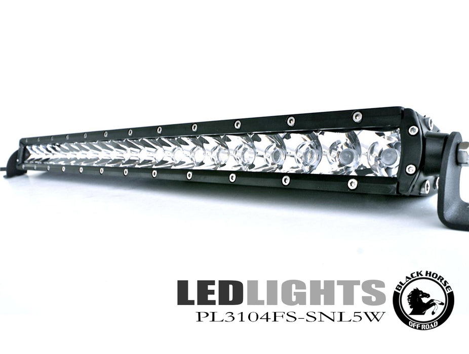 Black Horse Off Road PL3104FS-SNL5W Clear Aluminum 20in 5W single row - Truck Part Superstore