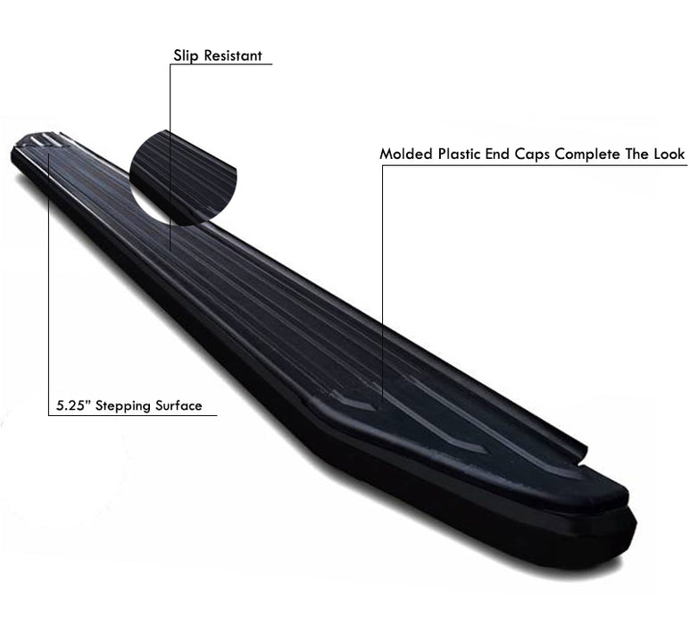 Black Horse Off Road PR-HY169BK Peerless Running Boards - Truck Part Superstore