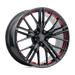 Performance Replicas 194RS-211223 PR194 20X10 5X120 G-BLK RED MACH 23MM - Truck Part Superstore