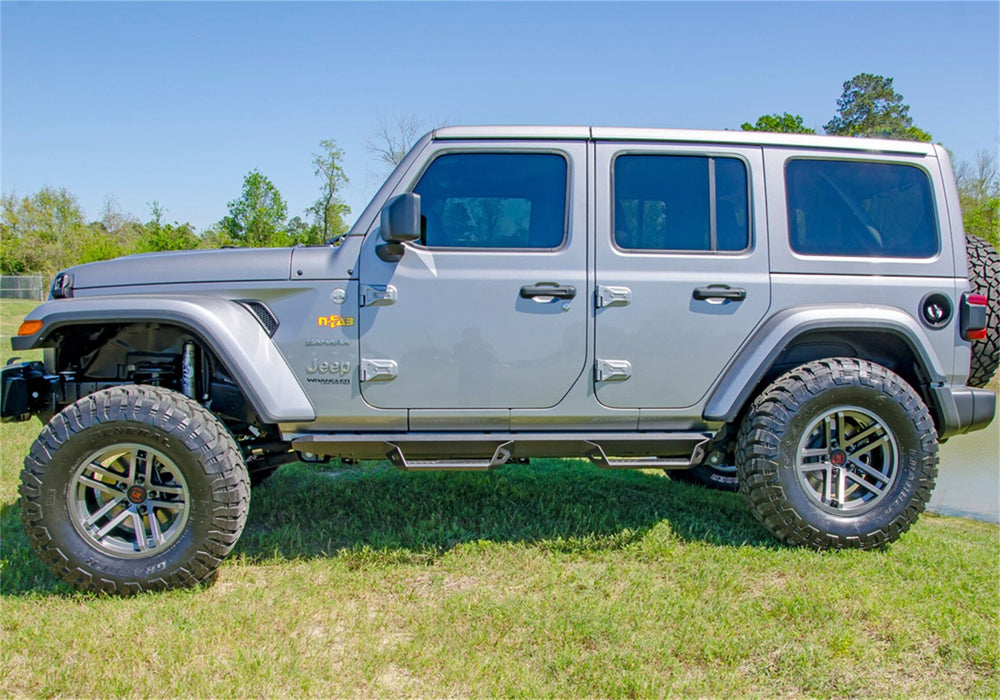 N-Fab PRJ1863-TX Predator Pro-Cab Len (2 Steps)-18-22 Wrangler JL 4Dr-TX Blk - Truck Part Superstore