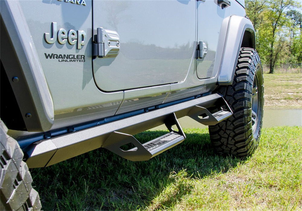 N-Fab PRJ1863-TX Predator Pro-Cab Len (2 Steps)-18-22 Wrangler JL 4Dr-TX Blk - Truck Part Superstore