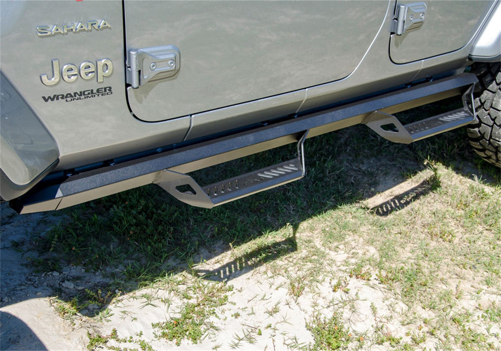 N-Fab PRJ1863-TX Predator Pro-Cab Len (2 Steps)-18-22 Wrangler JL 4Dr-TX Blk - Truck Part Superstore