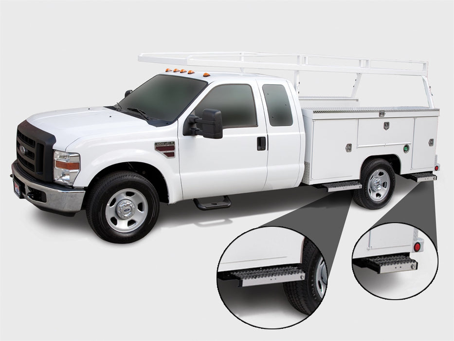 Carr 501060 WTS; 31" Retractable Step (Undermount,Ext Flat Surf); XP3 Blk /Glvznd - Truck Part Superstore