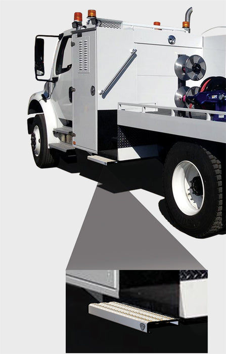Carr 501010 WTS; 12" Retractable Step (Undermount,Ext Flat Surf); XP3 Black - Truck Part Superstore