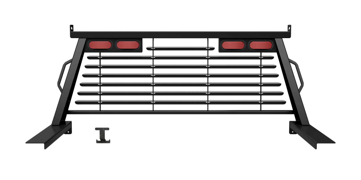 B&W Trailer Hitches PUCP7500BA B&W Custom Headache Rack w/ LED Brake, Turn, Tail Lights for Ford Trucks - Truck Part Superstore