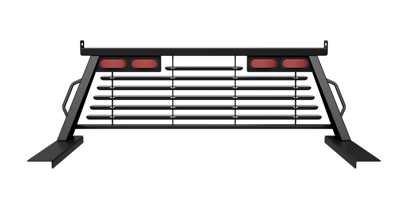 B&W Trailer Hitches PUCP7501BA B&W Custom Headache Rack w/ LED Brake, Turn, Tail Lights for Ford Trucks - Truck Part Superstore