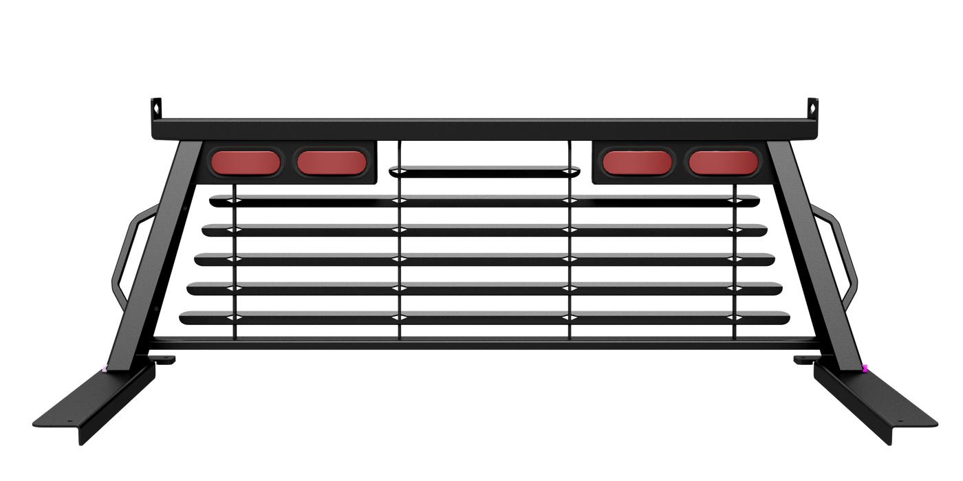 B&W Trailer Hitches PUCP7523BA B&W Custom Headache Rack w/ LED Brake, Turn, Tail Lights for Ford Trucks - Truck Part Superstore