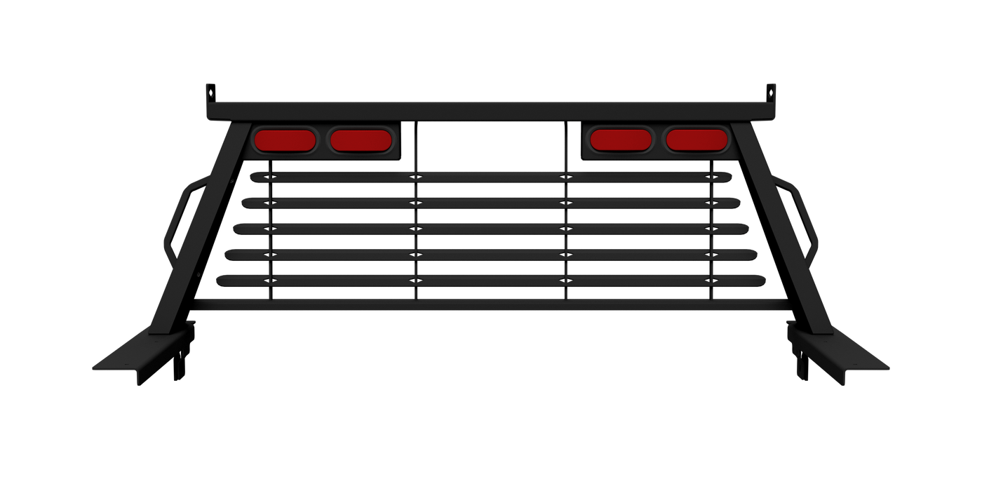 B&W Trailer Hitches PUCP7543BA B&W Custom Headache Rack w/ LED Brake, Turn, Tail Lights for Chevy Trucks - Truck Part Superstore