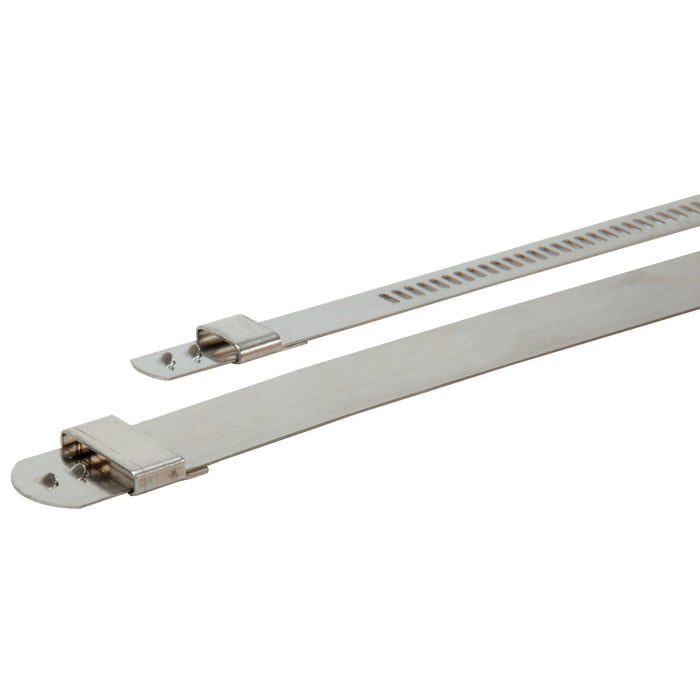 Design Engineering 10212 Positive Lock Ties; Stainless Steel; 12mm x 14 in.; 4 Pack; - Truck Part Superstore