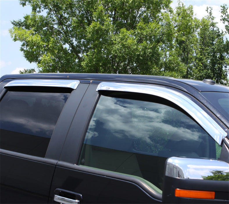 Auto Ventshade (AVS) 684382 Chrome Ventvisor™ Deflector 4 pc.; Outside Mount; - Truck Part Superstore
