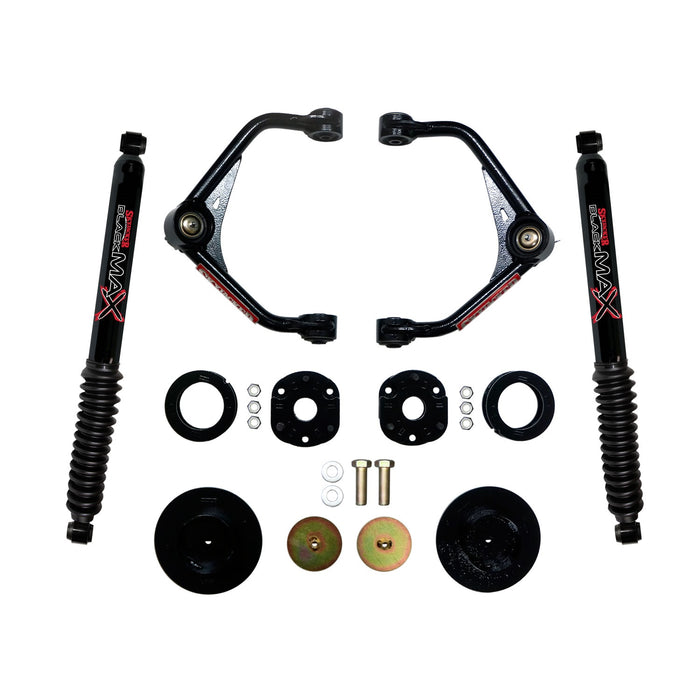 Skyjacker R1230PB 3 Inch Upper Control Arm Lift Kit With Black Max B8500 Rear Shocks - Truck Part Superstore