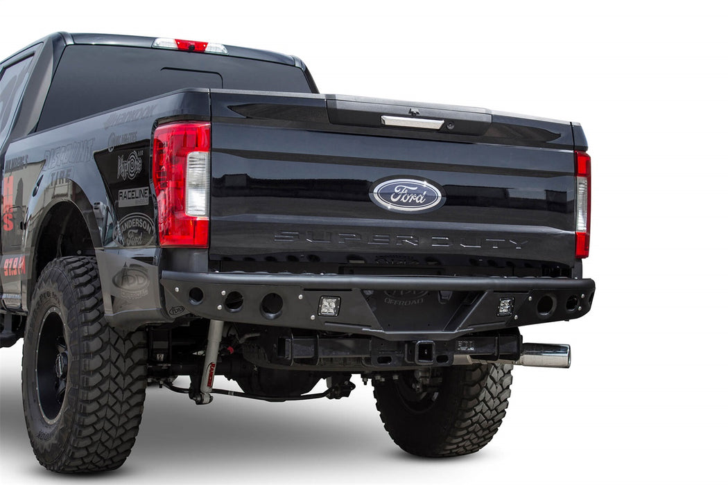 Addictive Desert Designs R163281280103 Stealth Rear Bumper; Hammer Black; Panel Color Satin Black; Cube Light Mnts.; - Truck Part Superstore