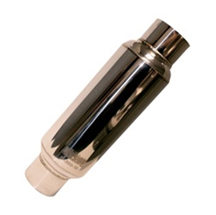 Kooks Custom Headers R250-14 2-1/2in. Round Muffler 14in. Long. Polished Stainless Steel. - Truck Part Superstore