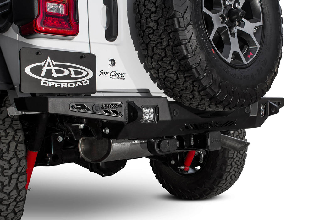 Addictive Desert Designs R961321280103 Stealth Fighter Rear Bumper; Hammer Black; w/Backup Sensor; - Truck Part Superstore