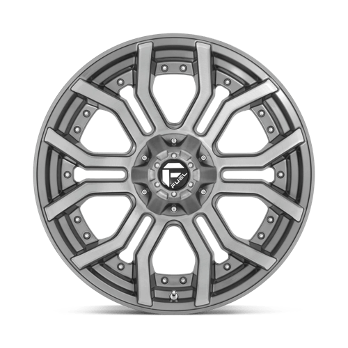Fuel 1PC D71324209847 D713 24X12 6X135/5.5 BRSH-GNMTL-TTC -44MM - Truck Part Superstore