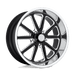 US Mag 1PC U11720957352 U117 20X9.5 5X5.0 GL-BLK-MIL 01MM - Truck Part Superstore