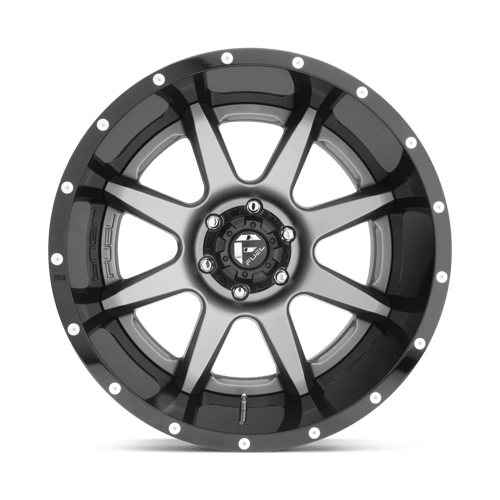 Fuel 2PC D23822208247 D238 22X12 8X6.5 MT-GNMTL-BL -44MM - Truck Part Superstore