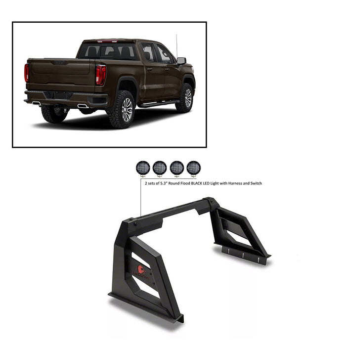 Black Horse Off Road RB-AR1B-PLFB Armour Roll Bar Kit - Truck Part Superstore
