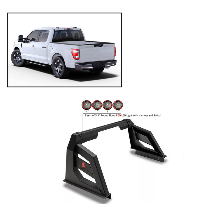 Black Horse Off Road RB-AR1B-PLFR Armour Roll Bar Kit - Truck Part Superstore