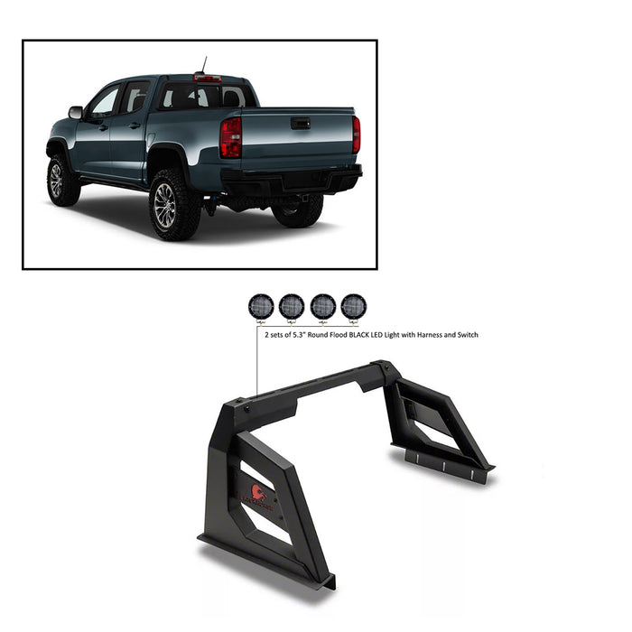 Black Horse Off Road RB-AR3B-PLFB Armour Roll Bar Kit - Truck Part Superstore