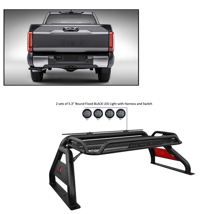 Black Horse Off Road RB-BA1B-PLFB Atlas Roll Bar Kit - Truck Part Superstore