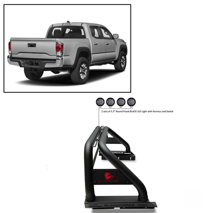 Black Horse Off Road RB006BK-PLFB Classic Roll Bar Kit - Truck Part Superstore