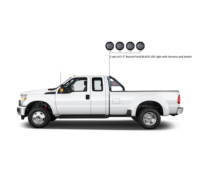 Black Horse Off Road RB015BK-PLFB Classic Roll Bar Kit - Truck Part Superstore