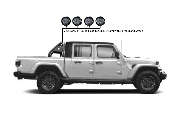 Black Horse Off Road RB10BK-PLFB Classic Roll Bar Kit - Truck Part Superstore