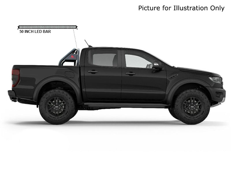Black Horse Off Road RB11BK-KIT Black Steel  FLAT BASE WITH LED BRAKE LIGHT - Truck Part Superstore