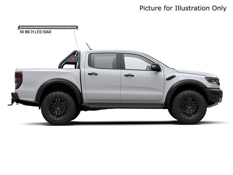 Black Horse Off Road RB11BK-KIT Black Steel  FLAT BASE WITH LED BRAKE LIGHT - Truck Part Superstore
