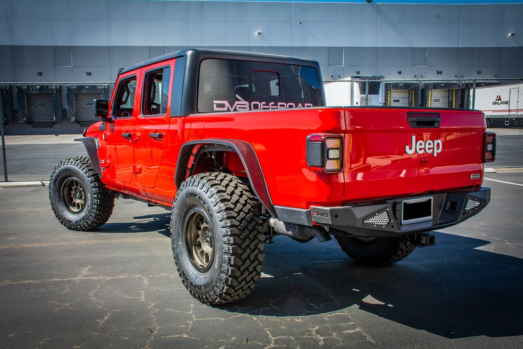 DV8 Offroad RBGL-01 Jeep Gladiator Rear Bumper 20-Present Gladiator High Clearance Steel Powdercoat DV8 OffRoad - Truck Part Superstore