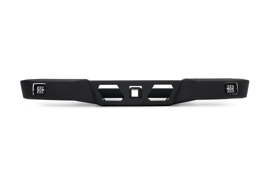 DV8 Offroad RBGL-05 Rear Bumper; Rear; w/Lights; Ultra-Slim; w/ Built-in Hitch And Steps; - Truck Part Superstore