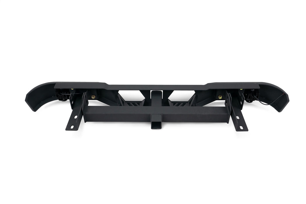 DV8 Offroad RBGL-05 Rear Bumper; Rear; w/Lights; Ultra-Slim; w/ Built-in Hitch And Steps; - Truck Part Superstore