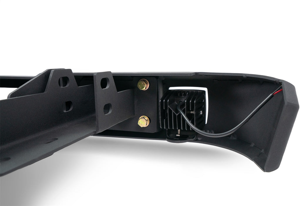 DV8 Offroad RBGL-05 Rear Bumper; Rear; w/Lights; Ultra-Slim; w/ Built-in Hitch And Steps; - Truck Part Superstore