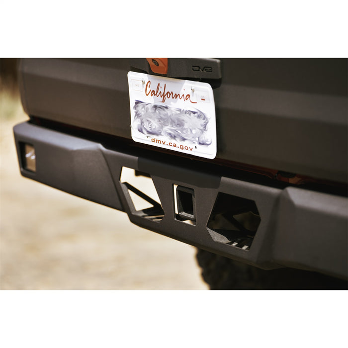 DV8 Offroad RBGL-05 Rear Bumper; Rear; w/Lights; Ultra-Slim; w/ Built-in Hitch And Steps; - Truck Part Superstore