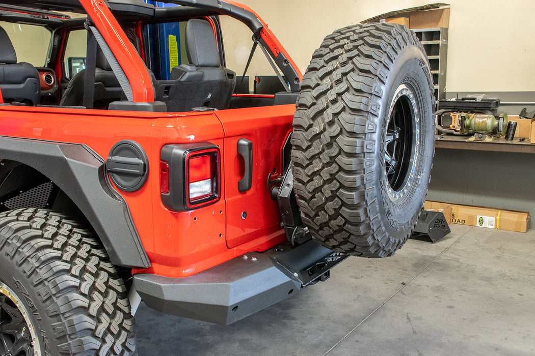 DV8 Offroad RBJL-02 Jeep JL Frame Mounted Tire Carrier with Bumper End Caps 18-Present Wrangler JL DV8 Offroad - Truck Part Superstore