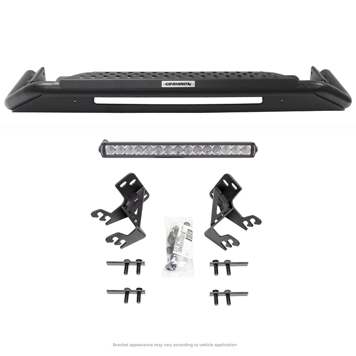 Go Rhino 5618620LT RC3 LR Skid Plate Bull Bar with Mounting Brackets,Single Row 20" Light Bar Kit - Truck Part Superstore
