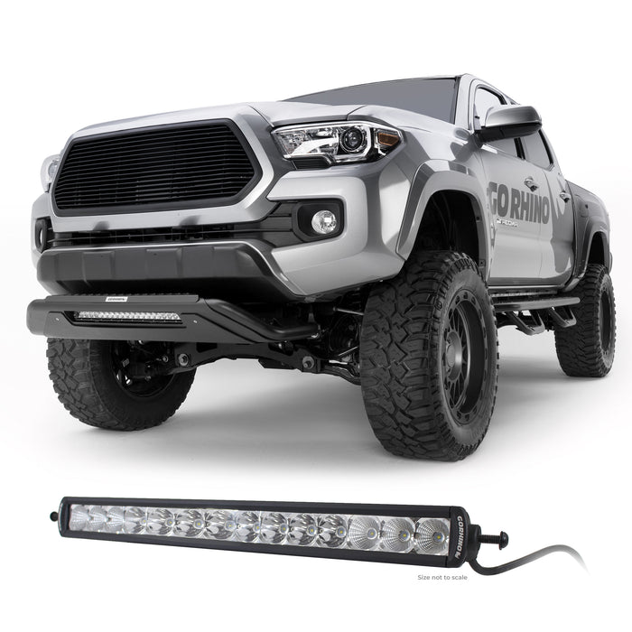 Go Rhino 5689620LT RC3 LR Skid Plate Bull Bar with Mounting Brackets,Single Row 20" Light Bar Kit - Truck Part Superstore