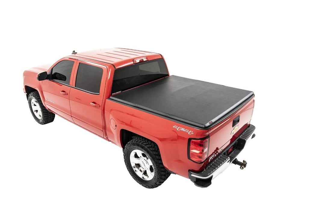 Rough Country RC44214550 Soft Tri-Fold Bed Cover 14-18 Silverado/Sierra 1500 5 Foot 5 Inch Bed w/o Cargo Mgmt Rough Country - Truck Part Superstore