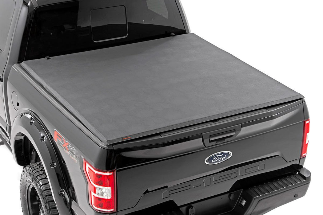 Rough Country RC44509550 Ford Soft Tri-Fold Bed Cover 09-14 F-150-5 Foot 5 Inch Bed Rough Country - Truck Part Superstore
