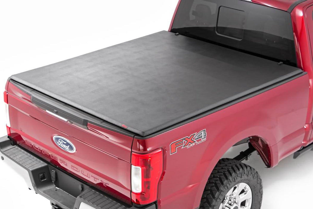 Rough Country RC44517650 Ford Soft Tri-Fold Bed Cover 17-20 F-250/F-350 Super Duty-6.5 Foot Bed Rough Country - Truck Part Superstore