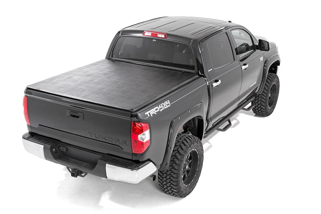 Rough Country RC44714551 Tundra Soft Tri-Fold Bed Cover 14-20 Tundra 5 Foot 5 Inch Bed w/Cargo Mgmt Rough Country - Truck Part Superstore