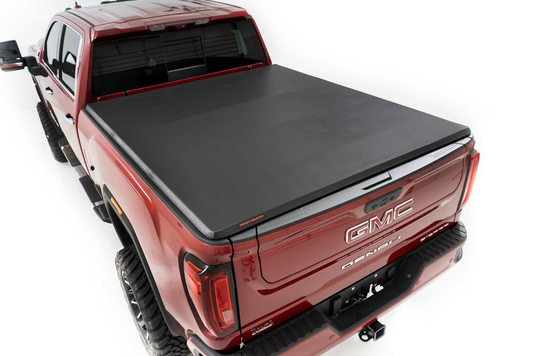 Rough Country RC46120690 Soft Tri-Fold Bed Cover 20 Silverado/Sierra 2500HD/3500HD 6 Foot 9 Inch Bed Rough Country - Truck Part Superstore