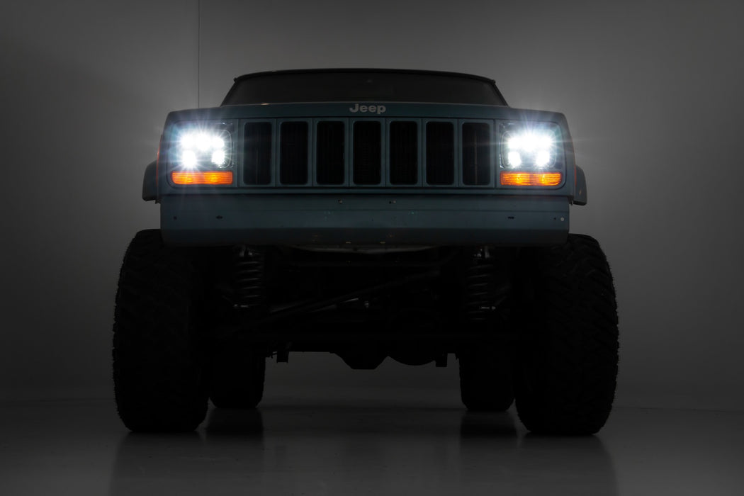 Rough Country RCH5200 Jeep 5X7 Inch LED Headlights Jeep Cherokee XJ Rough Country - Truck Part Superstore